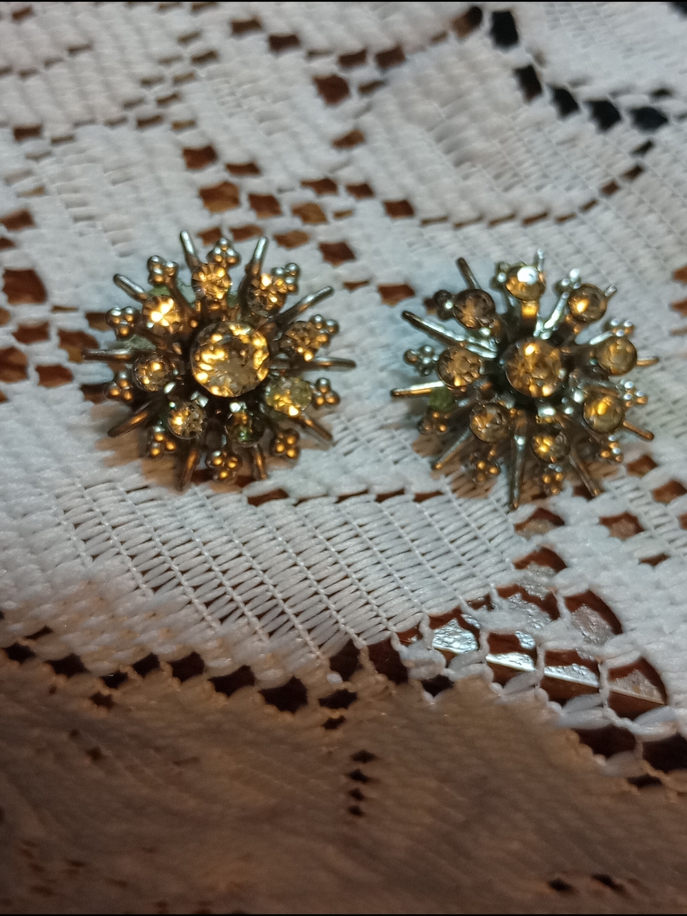 Gold Crystal Burst  Brooches Women's Jewelry